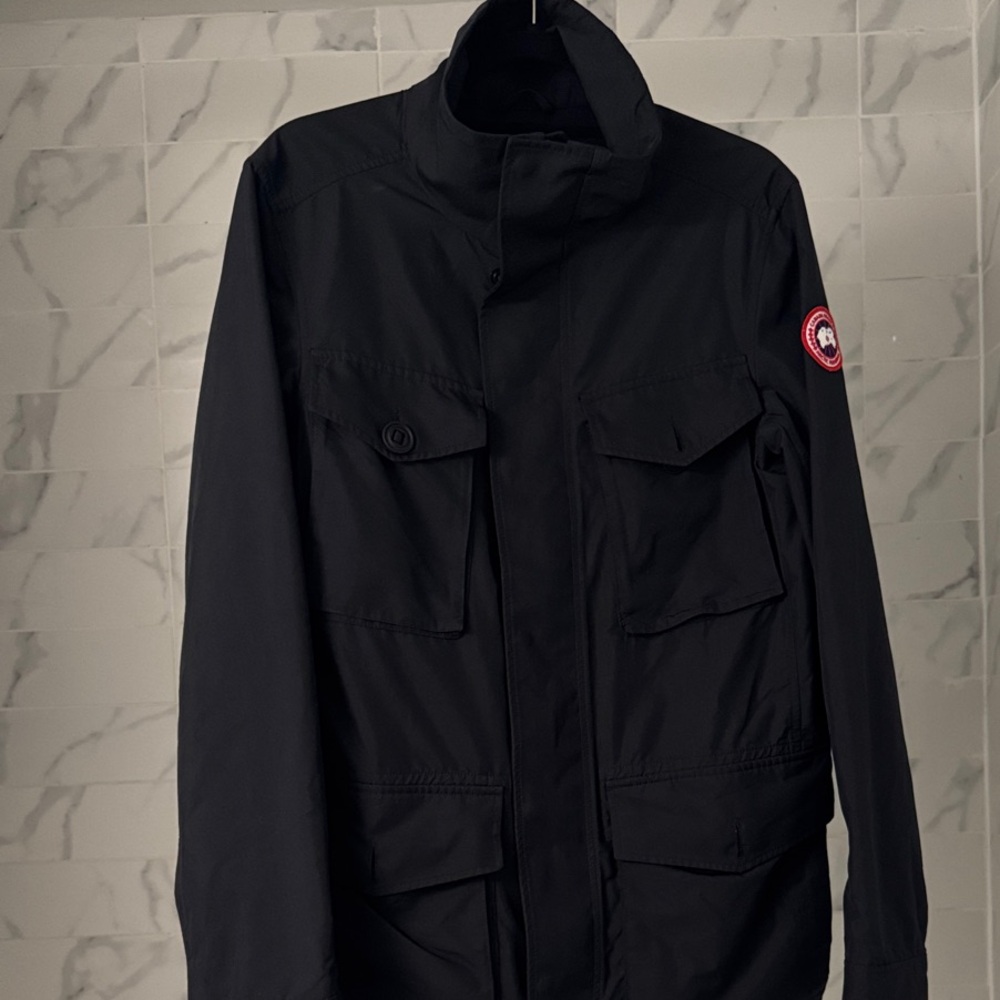 Unisex Canada Goose Black Lightweight Raincoat
